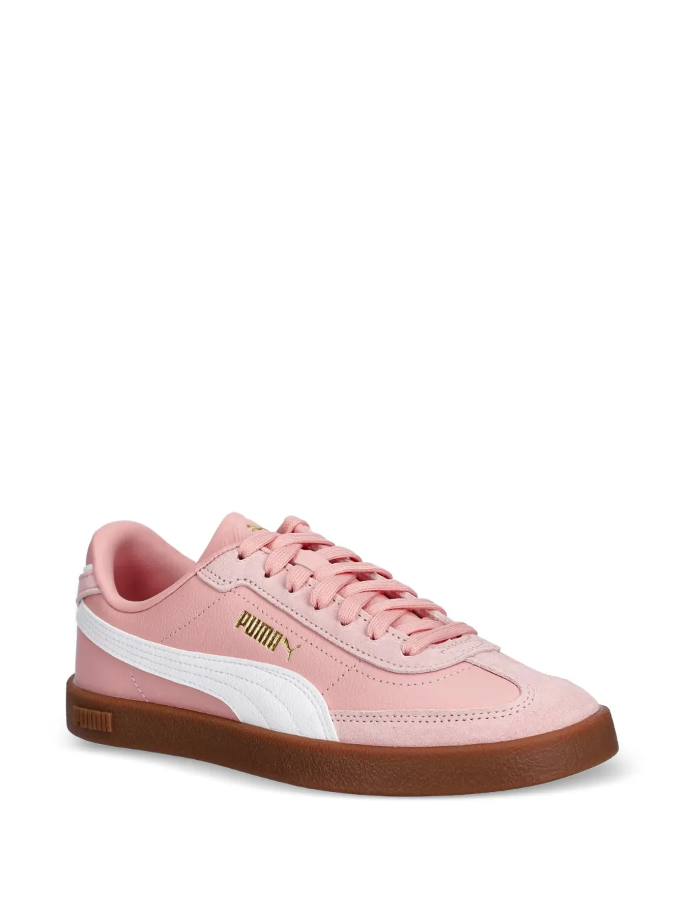 PUMA suede-panelled sneakers Roze