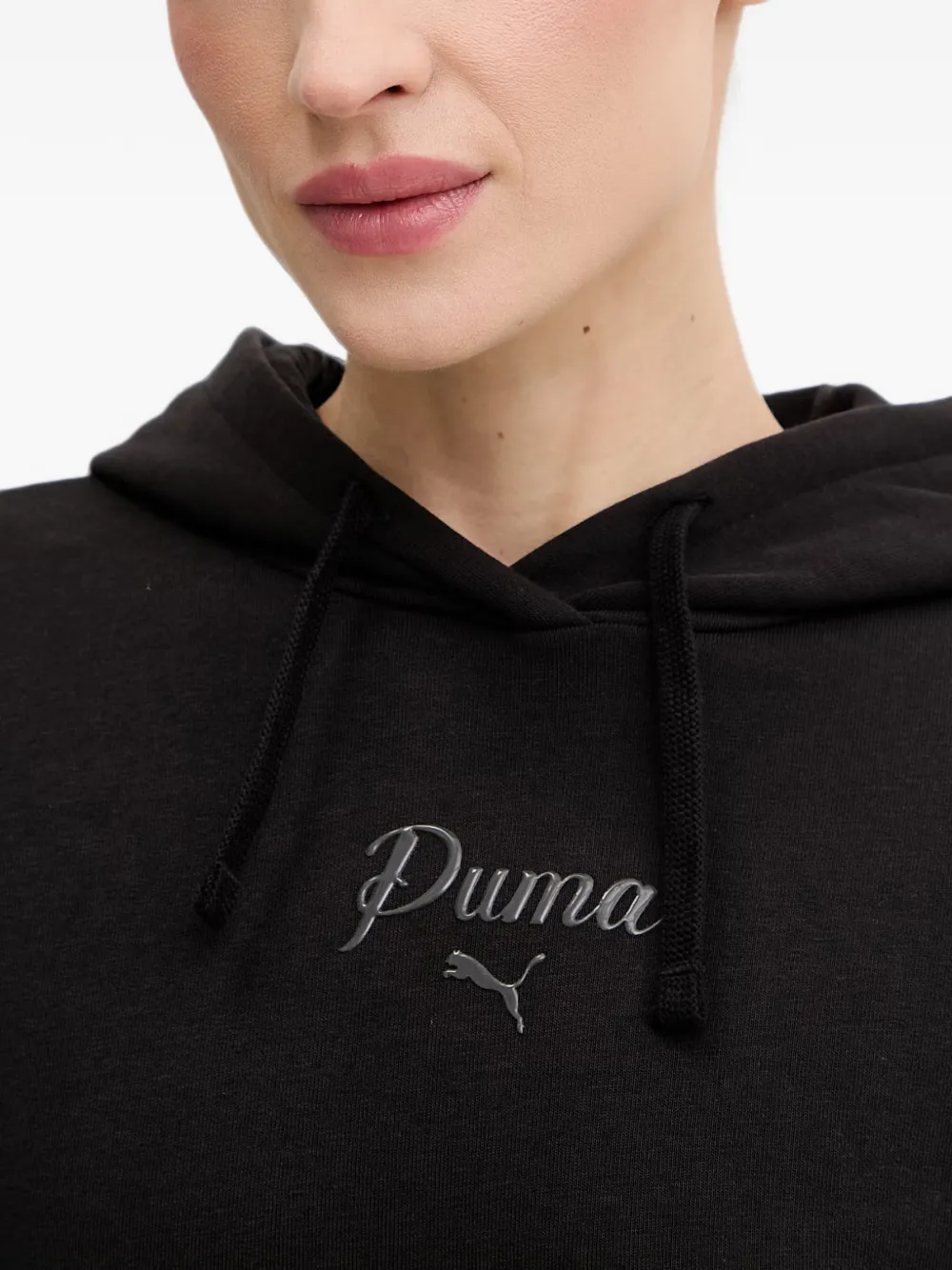 PUMA Essentials Script hoodie Zwart