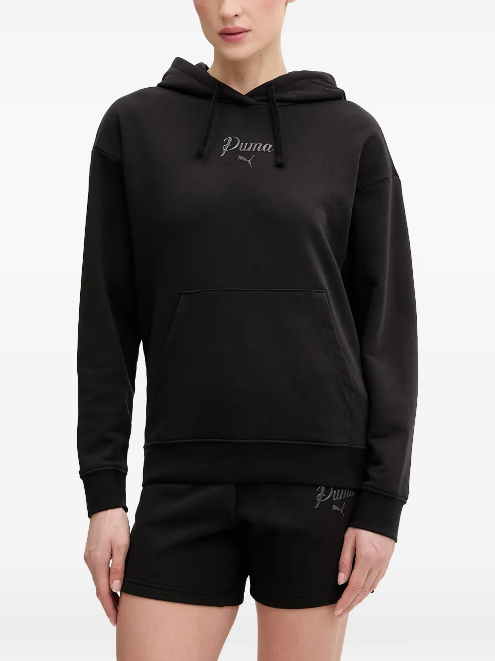 PUMA Essentials Script hoodie - Schwarz
