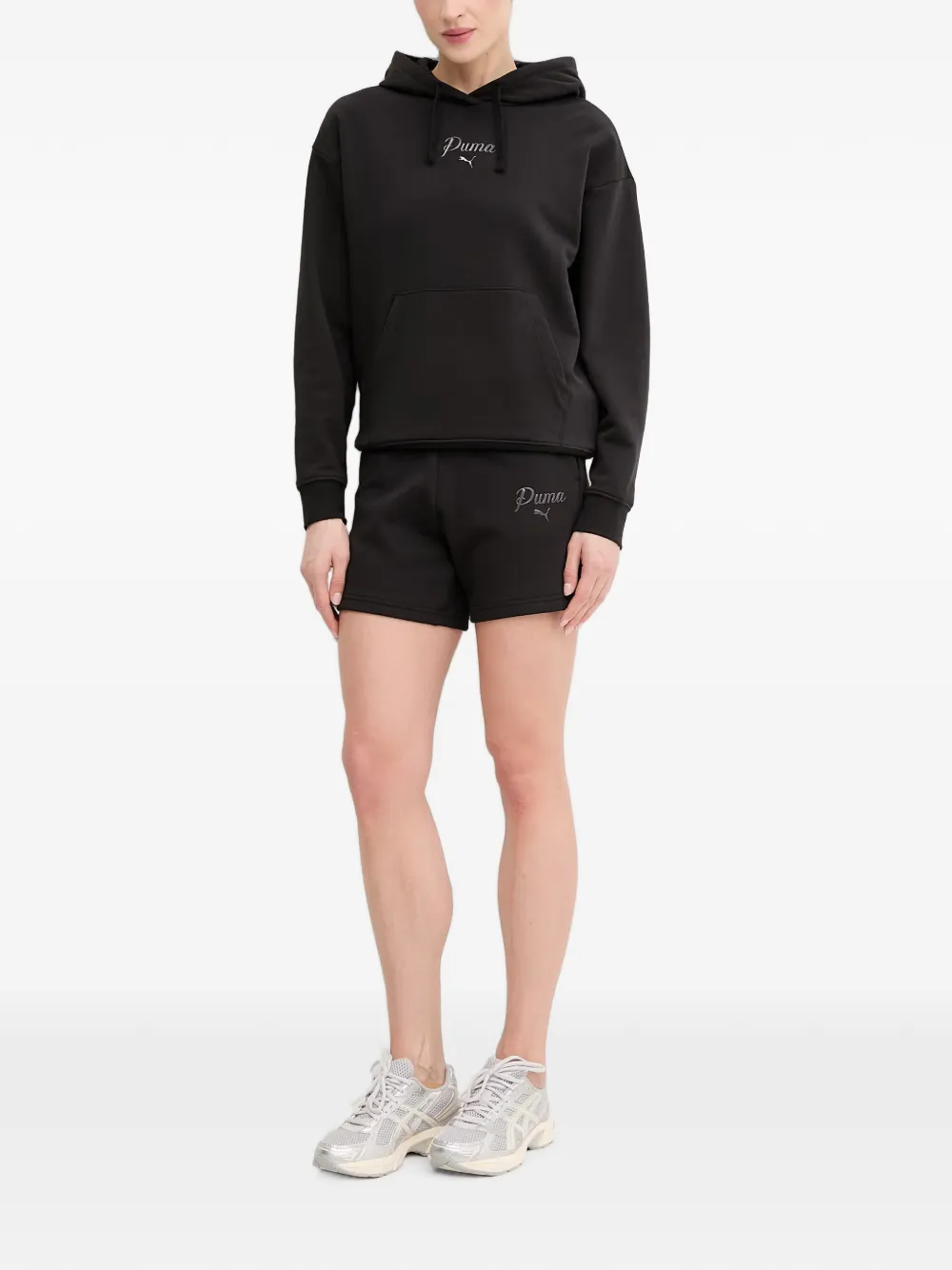 PUMA Essentials Script hoodie Zwart