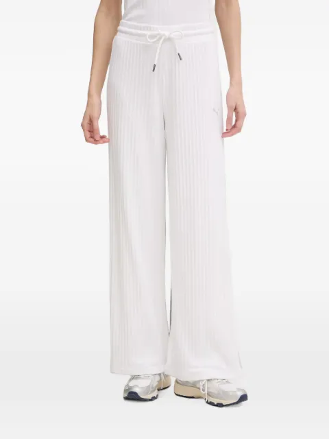 PUMA ribbed drawstring-waist trousers
