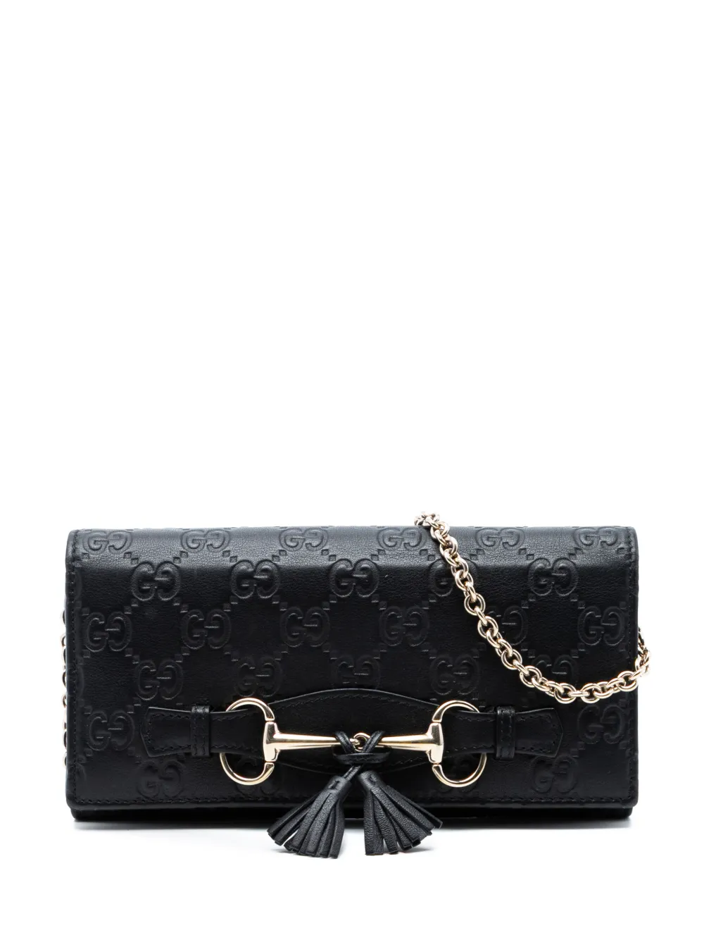 Gucci Pre-Owned 2000-2015 Guccissima Emily Wallet On Chain shoulder bag - Nero