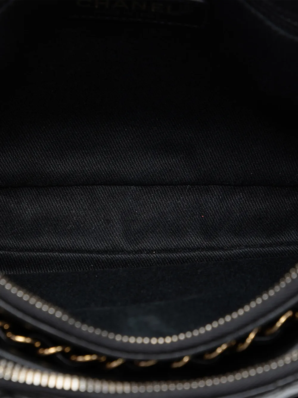 Chanel Pre-owned 2014-2015 CC Quilted Patent Double Zip Camera Bag Shoulder Bag in Black, view 5