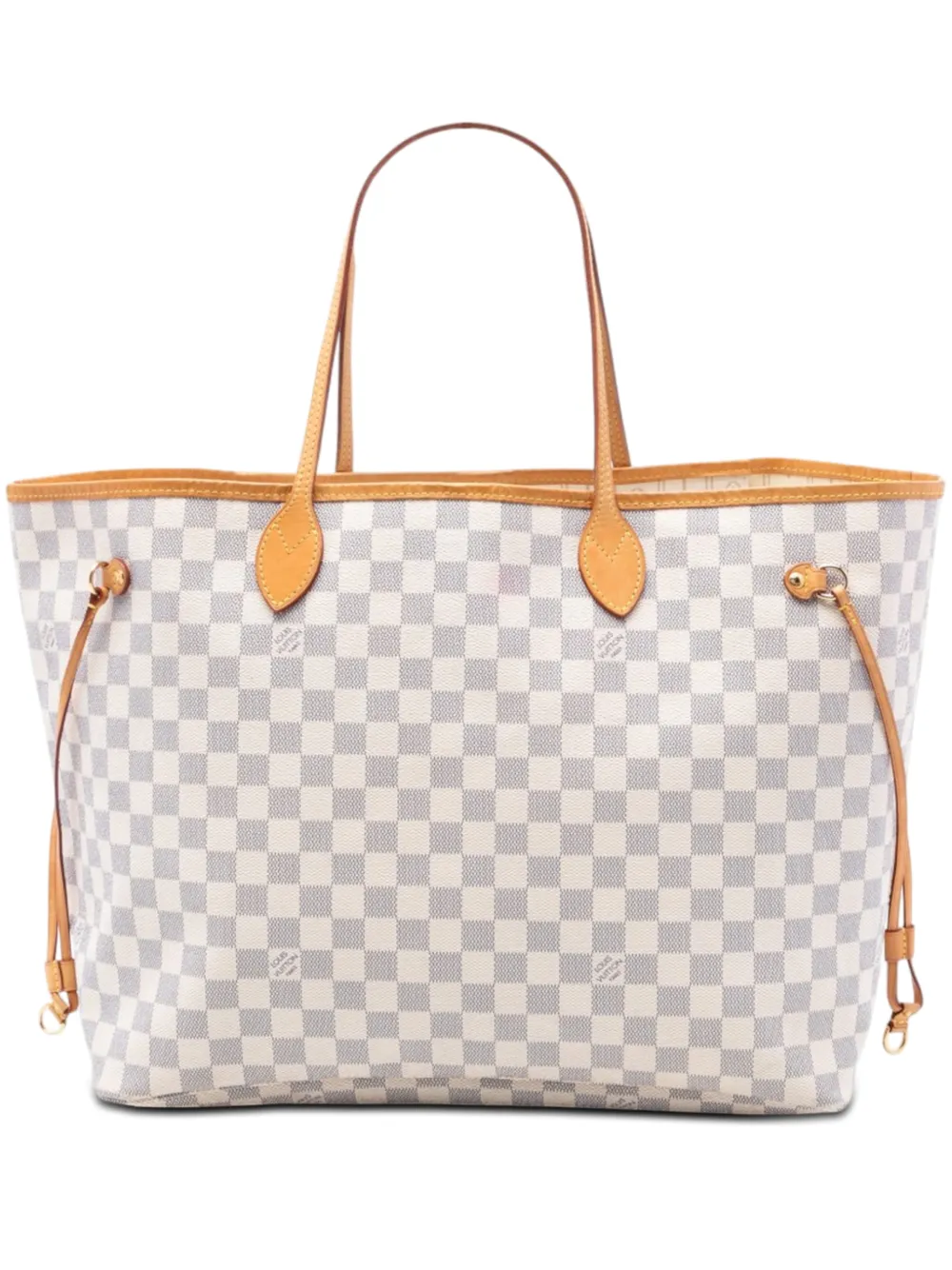 Louis Vuitton Pre-Owned 2012 Damier Azur Neverfull GM tote bag - White