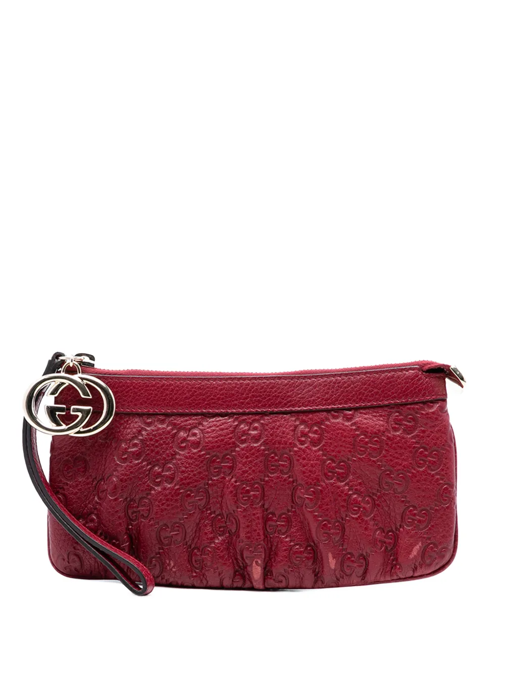 Gucci Pre-Owned 2000-2015 Guccissima New Britt Wristlet clutch bag - Rosso