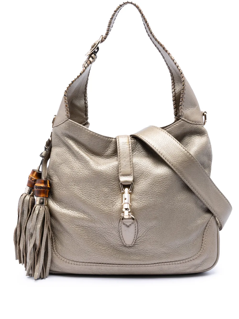 Gucci Pre-Owned 2016-2026 Medium Calfskin New Jackie satchel - Oro