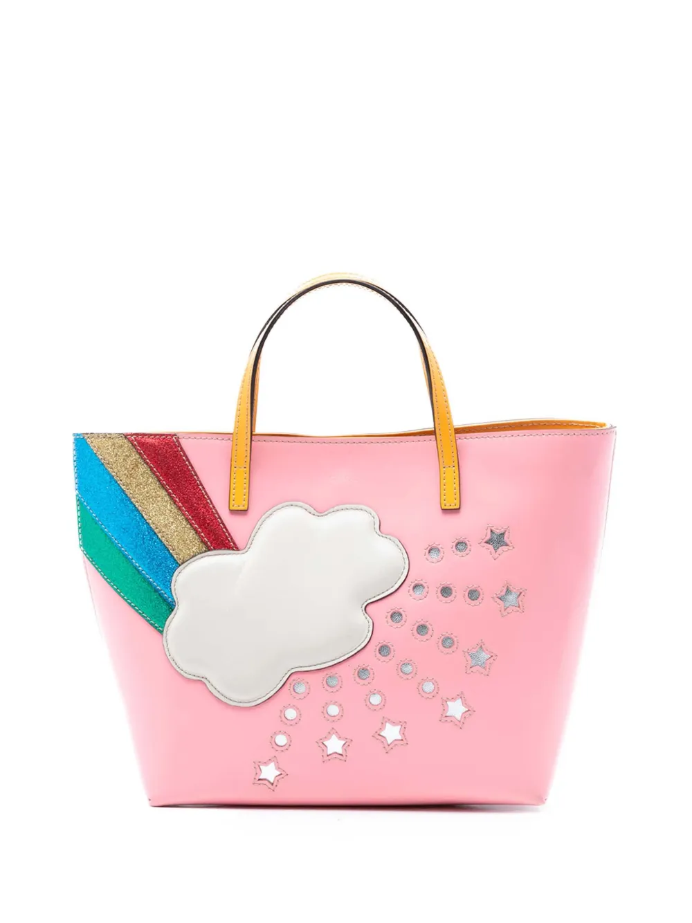 Gucci Pre-Owned 2016-2026 Childrens Leather Rainbow Cloud Tote handbag - Rosa