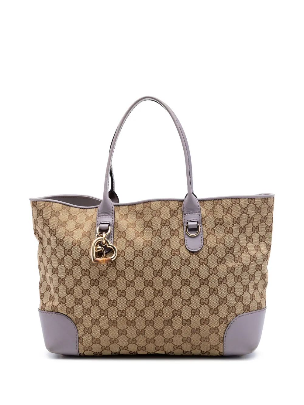 Gucci Pre-Owned 2016-2026 GG Canvas Heart Bit tote bag - Viola