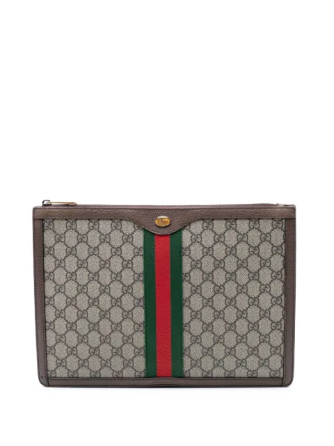 Gucci Pre-Owned 2016-2026 GG Supreme Ophidia clutch bag