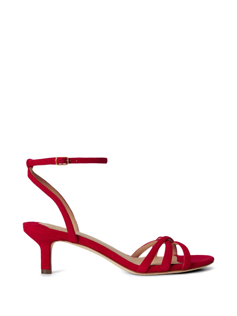 Lauren Ralph Lauren Kendyl suède sandalen Rood