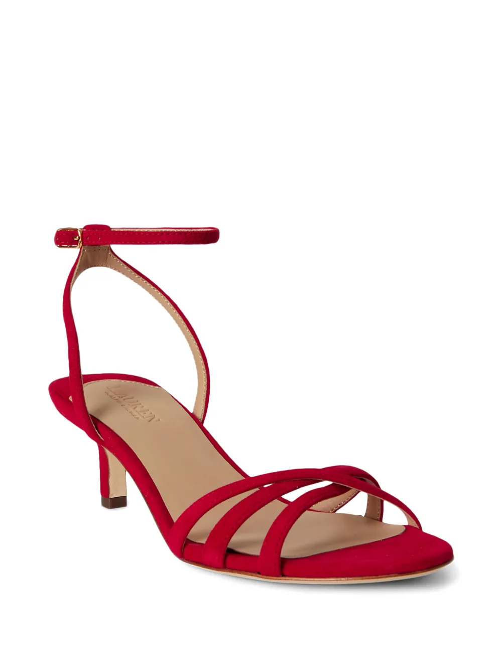 Lauren Ralph Lauren Kendyl suède sandalen Rood