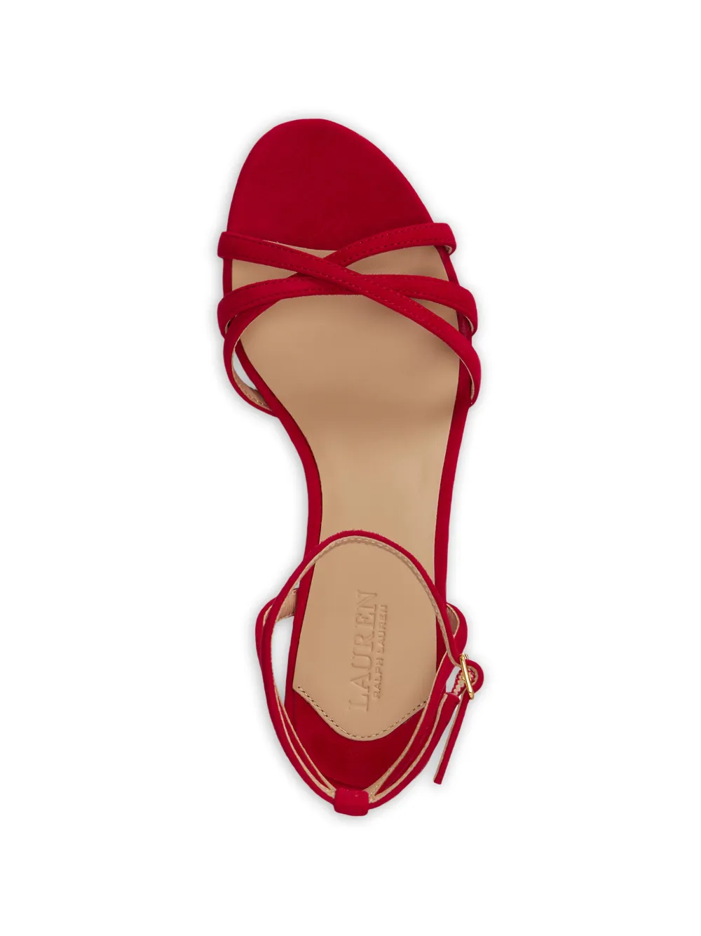 Lauren Ralph Lauren Kendyl suède sandalen Rood