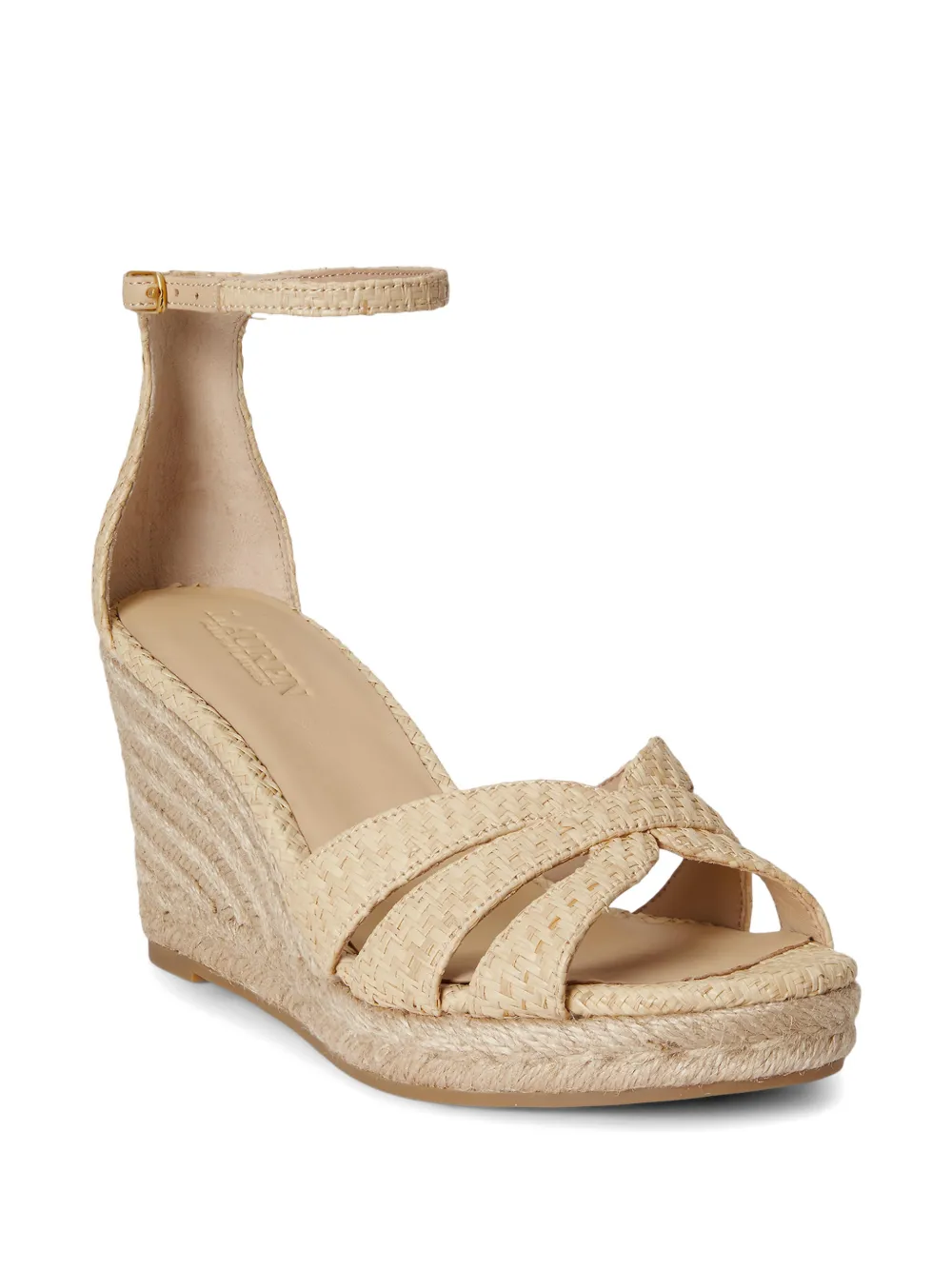 Lauren Ralph Lauren Nellie raffia-wedge espadrilles Beige