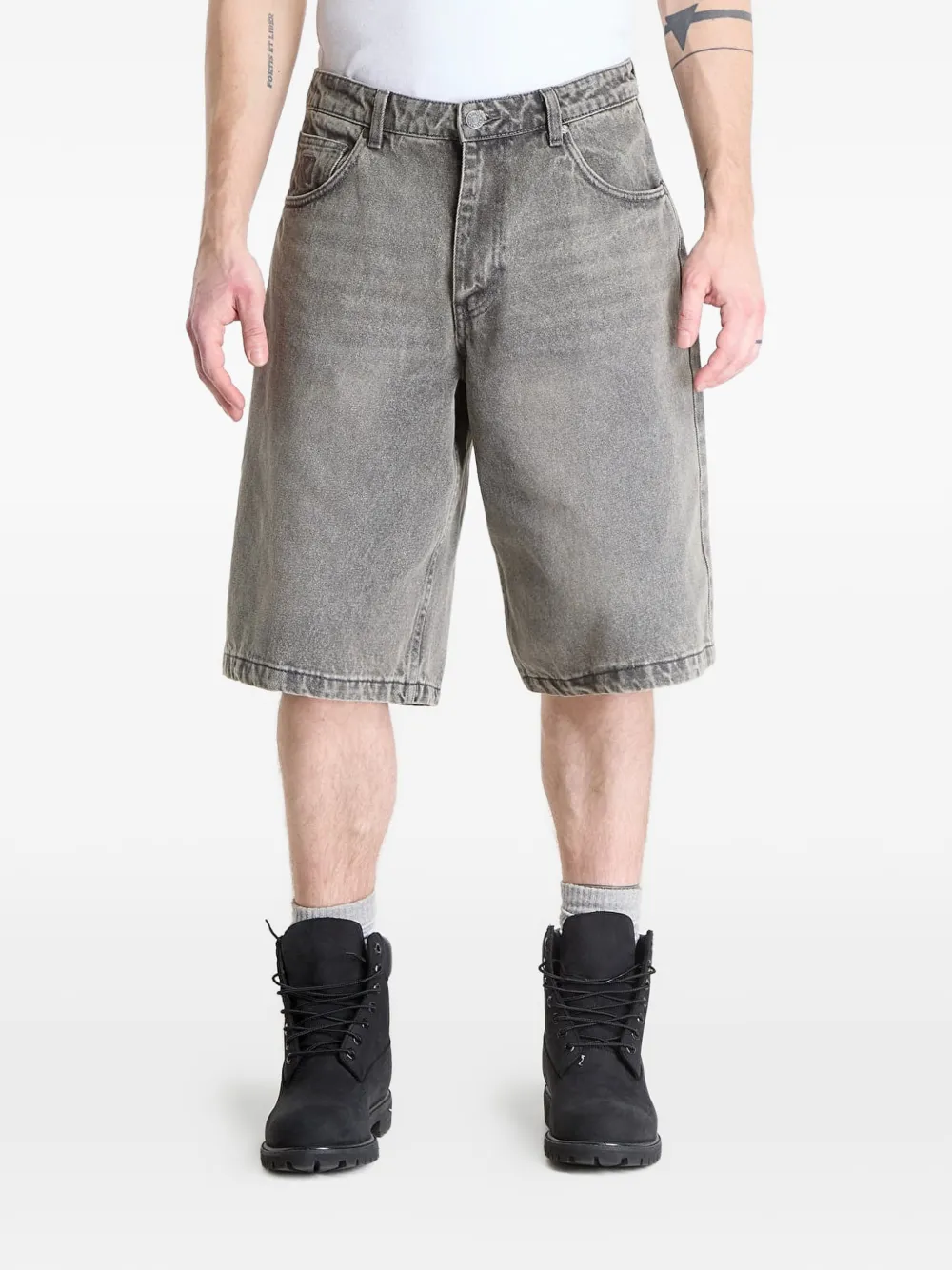 karl kani belt-loops shorts - Grigio