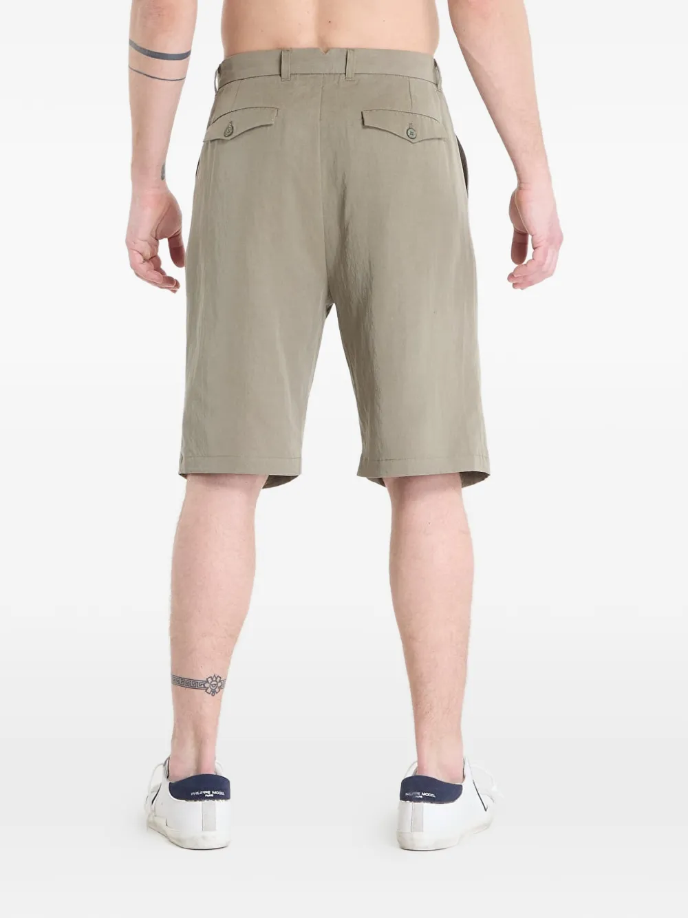 GUESS USA Shorts met geplooide details Groen
