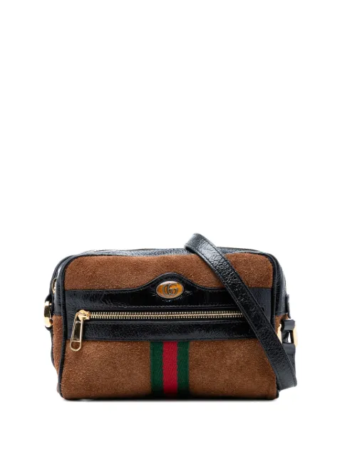 Gucci Pre-Owned bolsa crossbody Web Ophidia mini de gamuza 2016-2026
