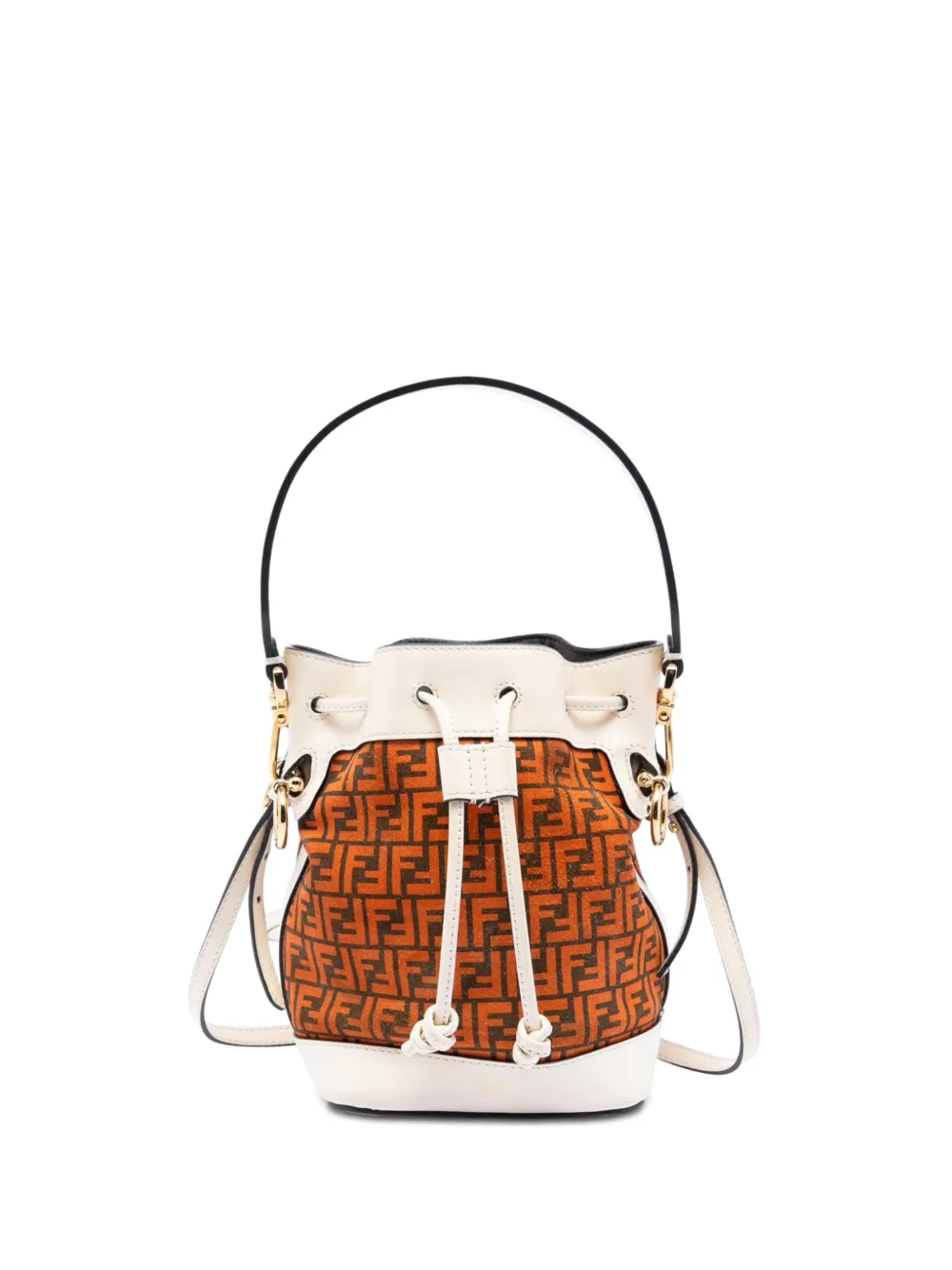 Fendi Pre-Owned 2010-2026 Mini Zucca Suede Mon Tresor bucket bag - Arancione