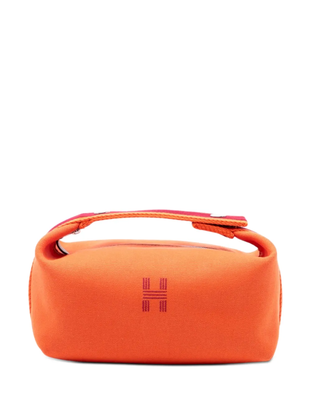 Hermès Pre-Owned 2021-2026 Small Toile Bride A Brac Case vanity bag - Arancione
