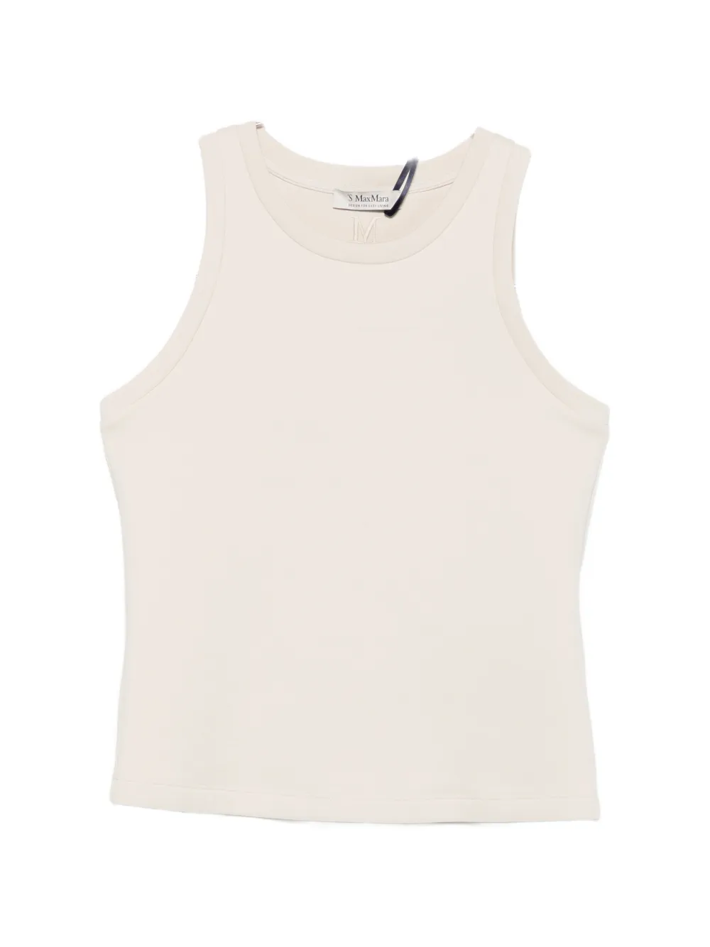 'S Max Mara Carilina embroidered-logo sleeveless top - Toni neutri