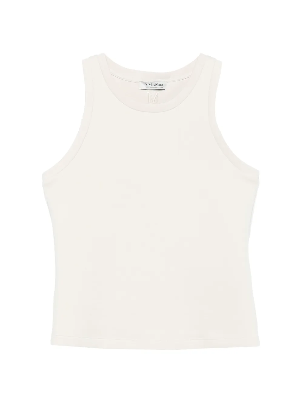 'S Max Mara Carilina embroidered-logo sleeveless top - Toni neutri