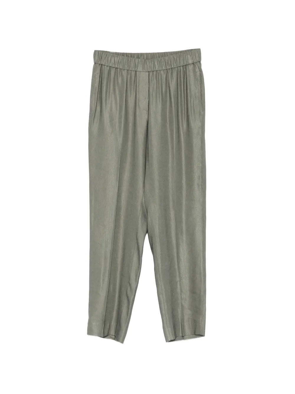 Peserico elasticated-waistband tapered trousers - Verde