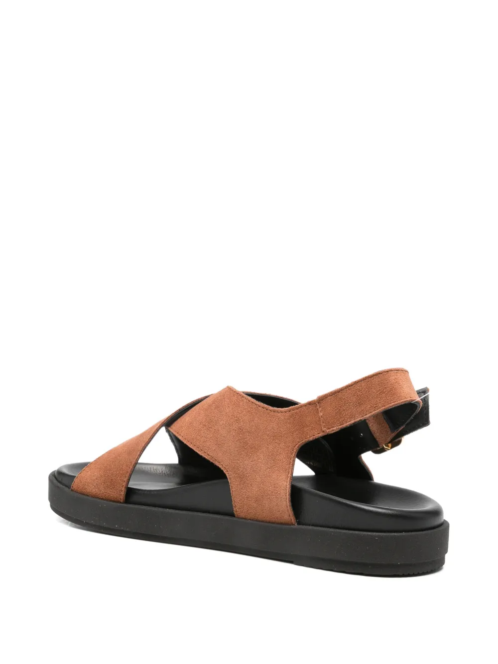 ALOHAS Nico sandalen met kruisbandjes en gespsluiting Bruin