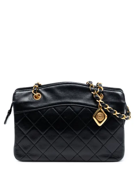 CHANEL Pre-Owned 1989-1991 CC Quilted Lambskin Zip handbag