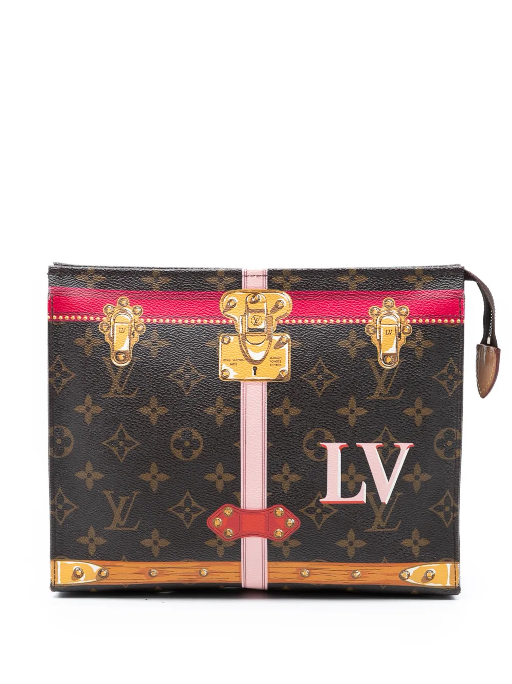 Louis Vuitton Pre-Owned 2018 Monogram Summer Trunks Toiletry Pouch 26 clutch bag - Brown