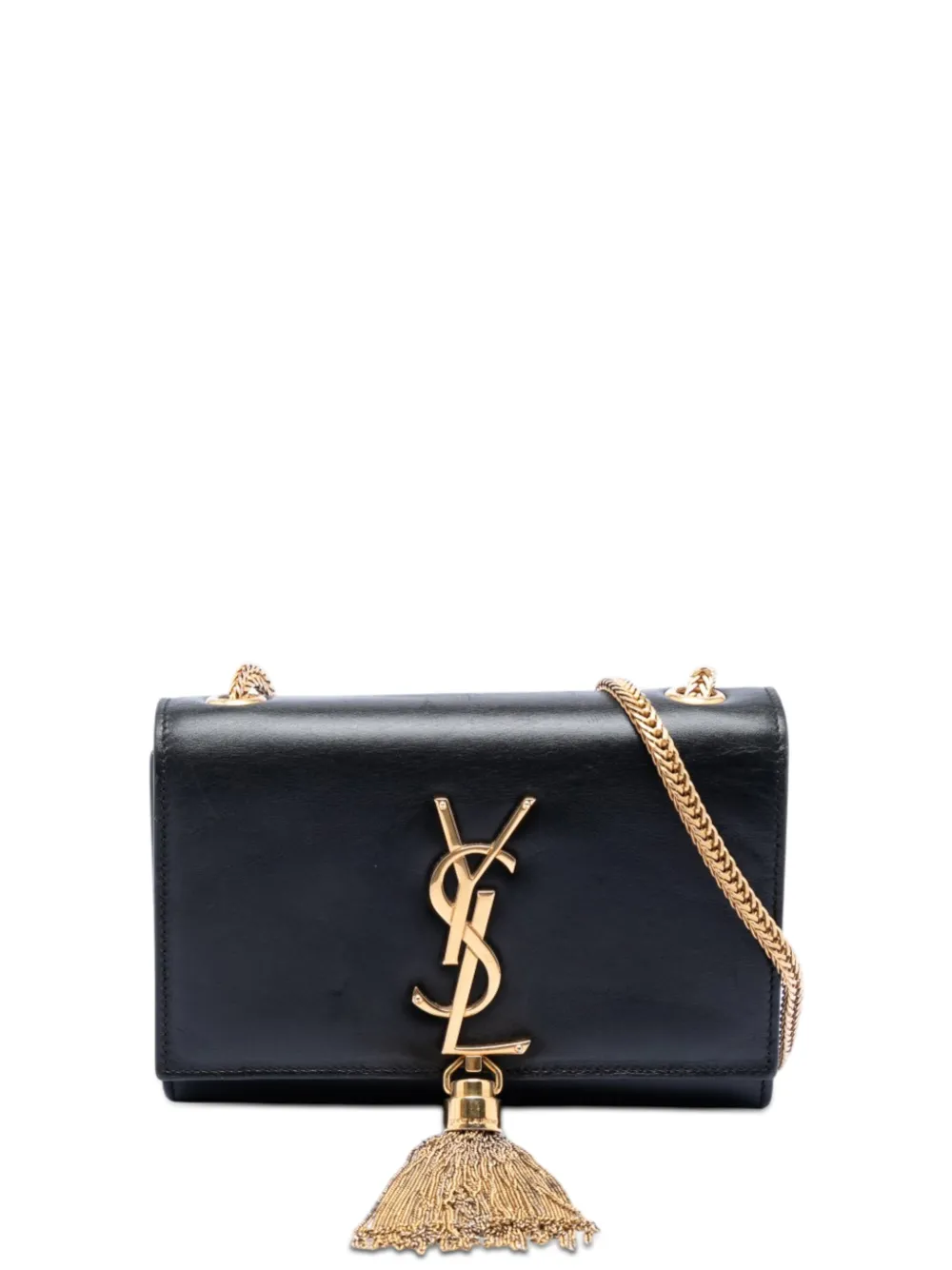 Saint Laurent Pre-Owned 2000-2025 Small Leather Monogram Kate Tassel crossbody bag - Nero