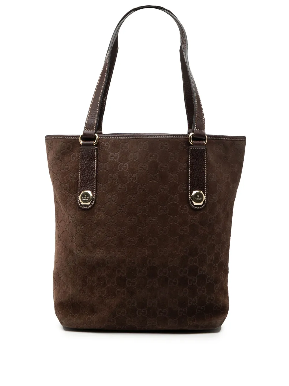 Gucci Pre-Owned 2000-2015 GG Suede Charmy tote bag - Braun