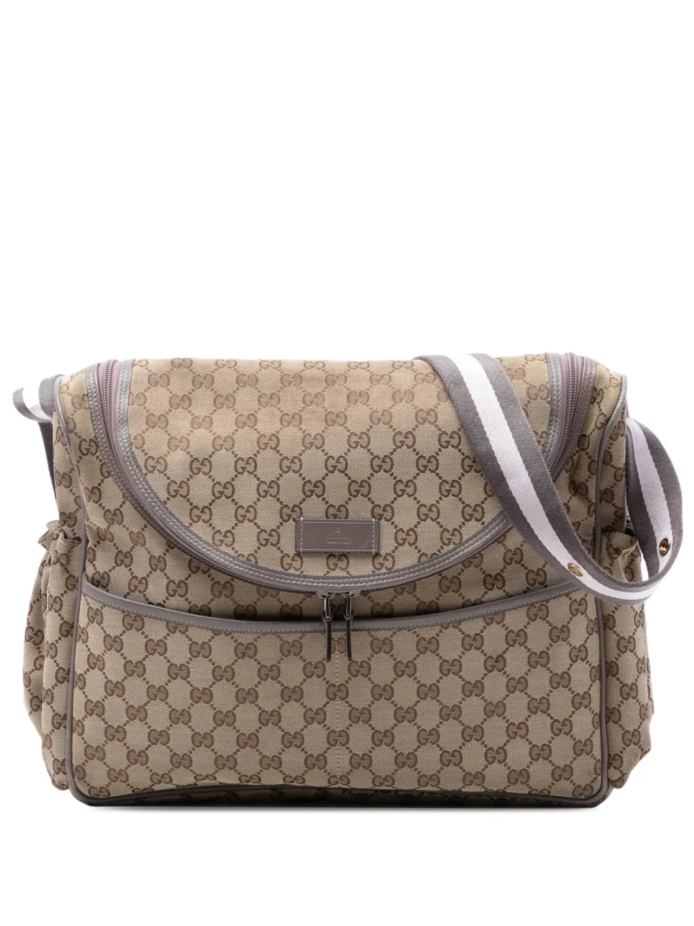 Gucci Pre-Owned 2016-2025 GG Canvas Web Diaper Bag crossbody bag - Viola