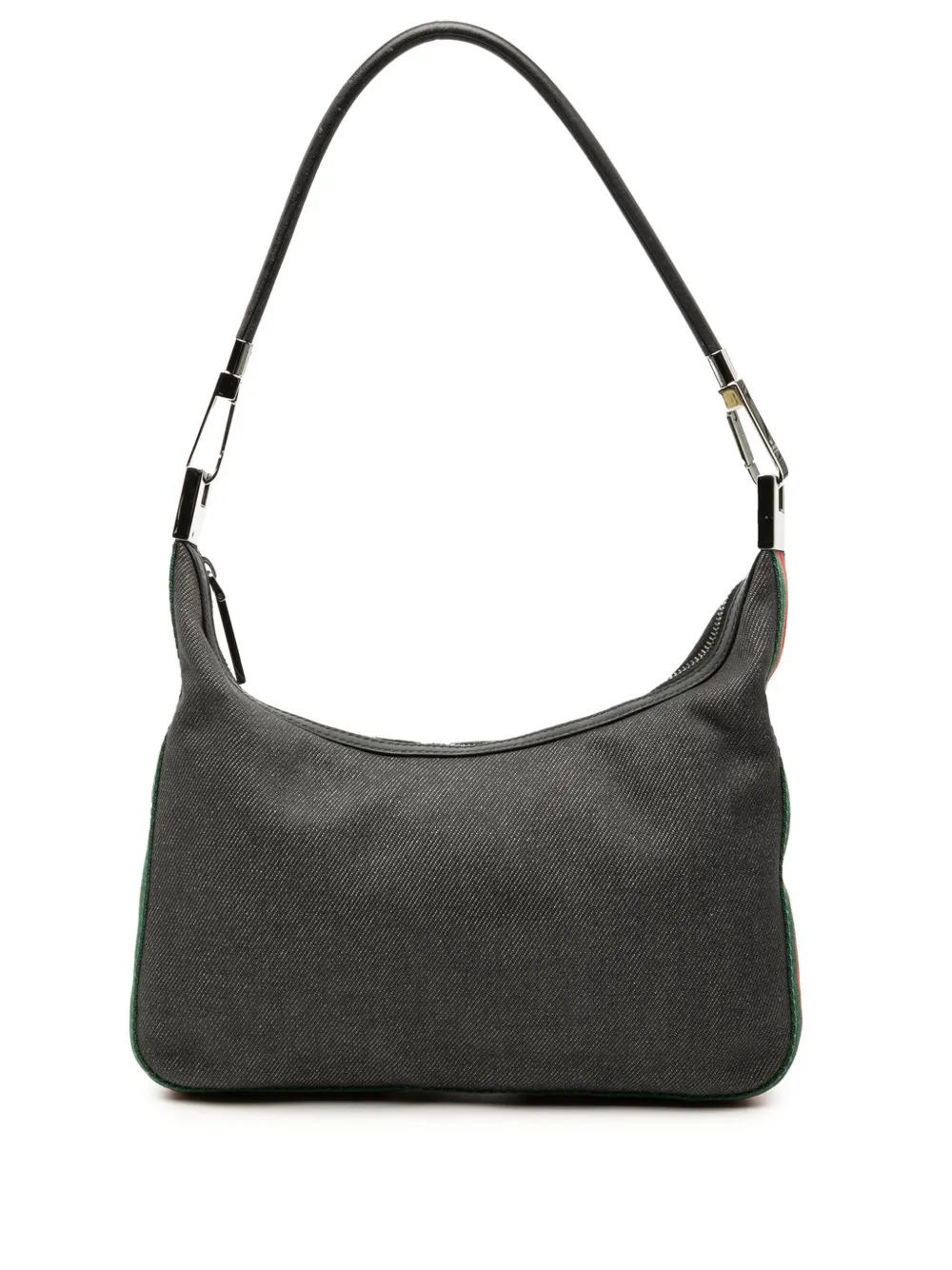 Gucci Pre-Owned 2000-2015 Denim Web shoulder bag - Nero
