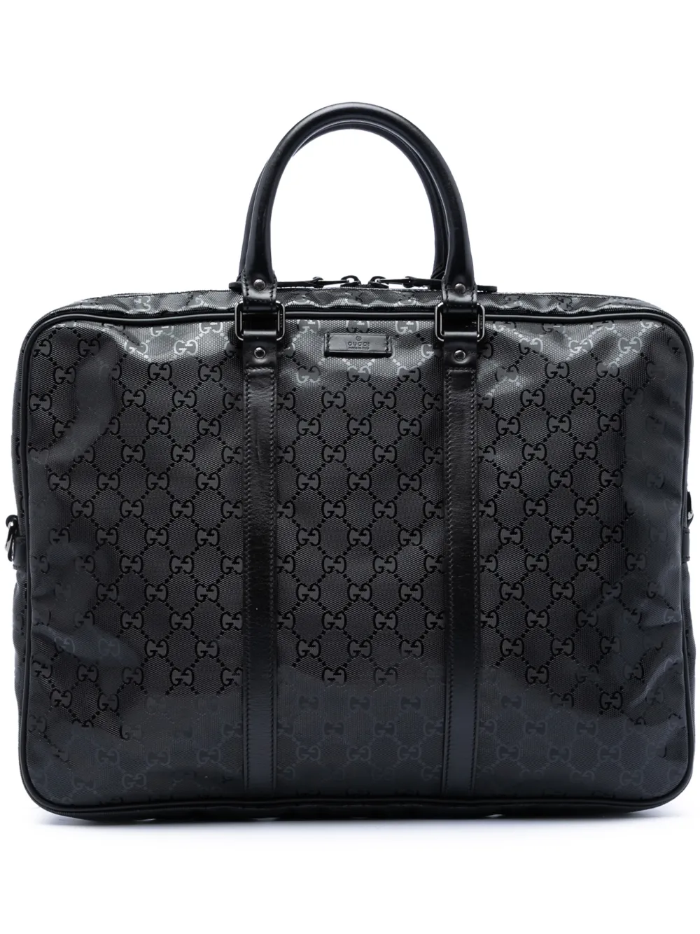 Gucci Pre-Owned 2016-2026 GG Imprime business bag - Nero