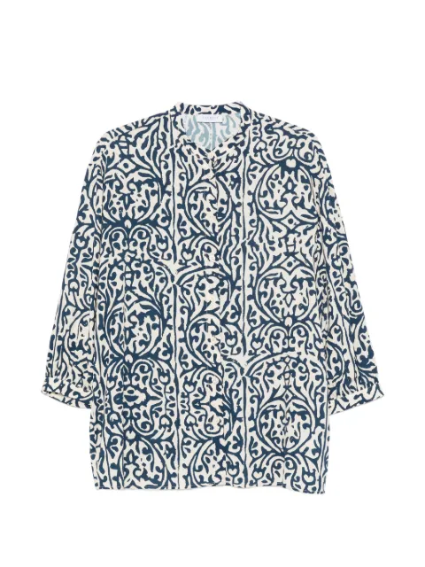 ZANETTI band-collar shirt