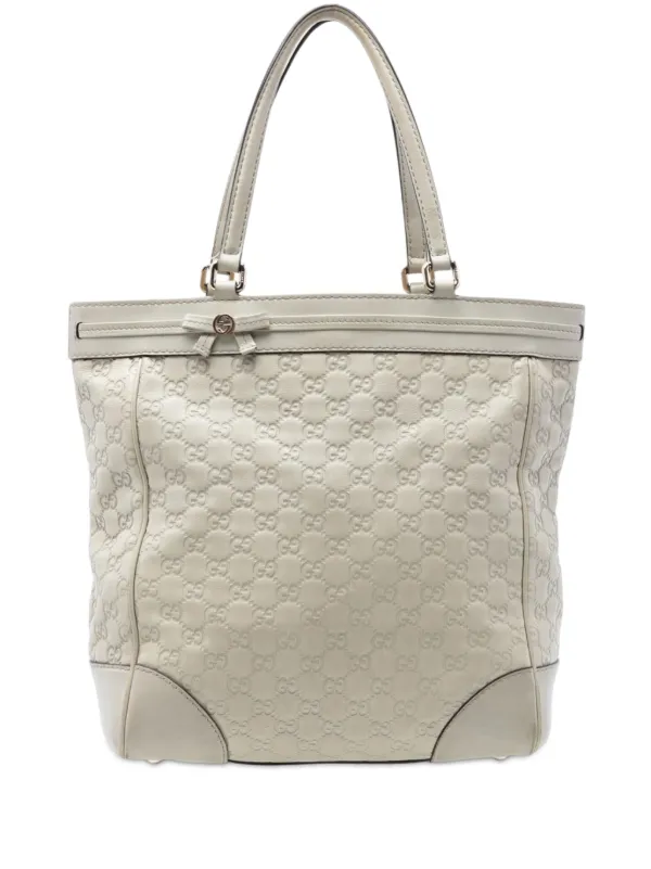 Gucci Pre-owned 2016-2026 Guccissima Mayfair Tote Bag in White