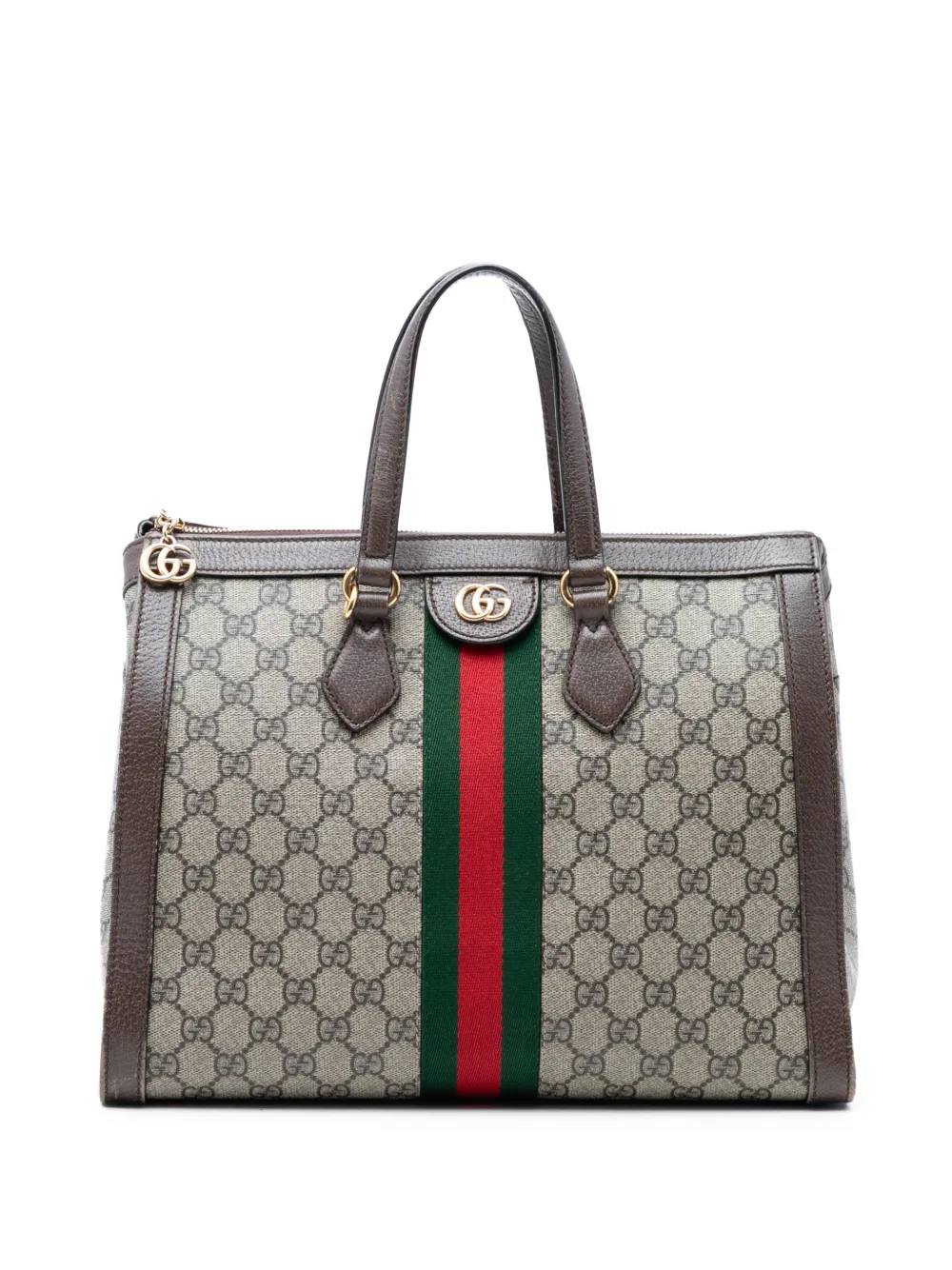 Gucci Pre-Owned 2016-2026 GG Supreme Ophidia satchel - Toni neutri