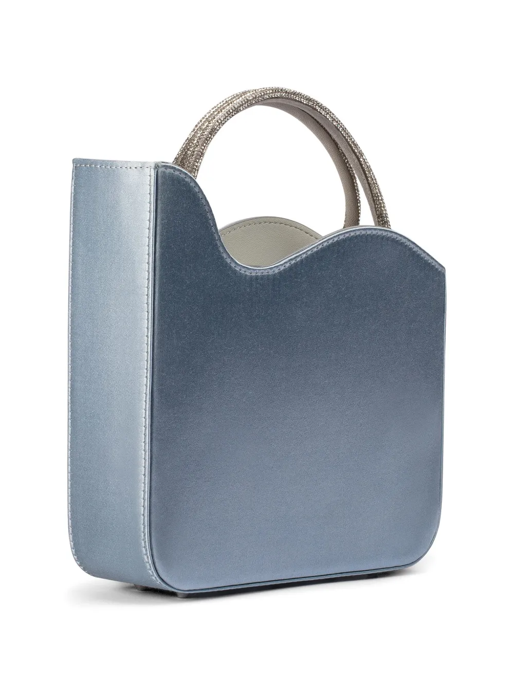 Le Silla Kleine Ivy tas verfraaid met kristallen en golfafwerking Blauw