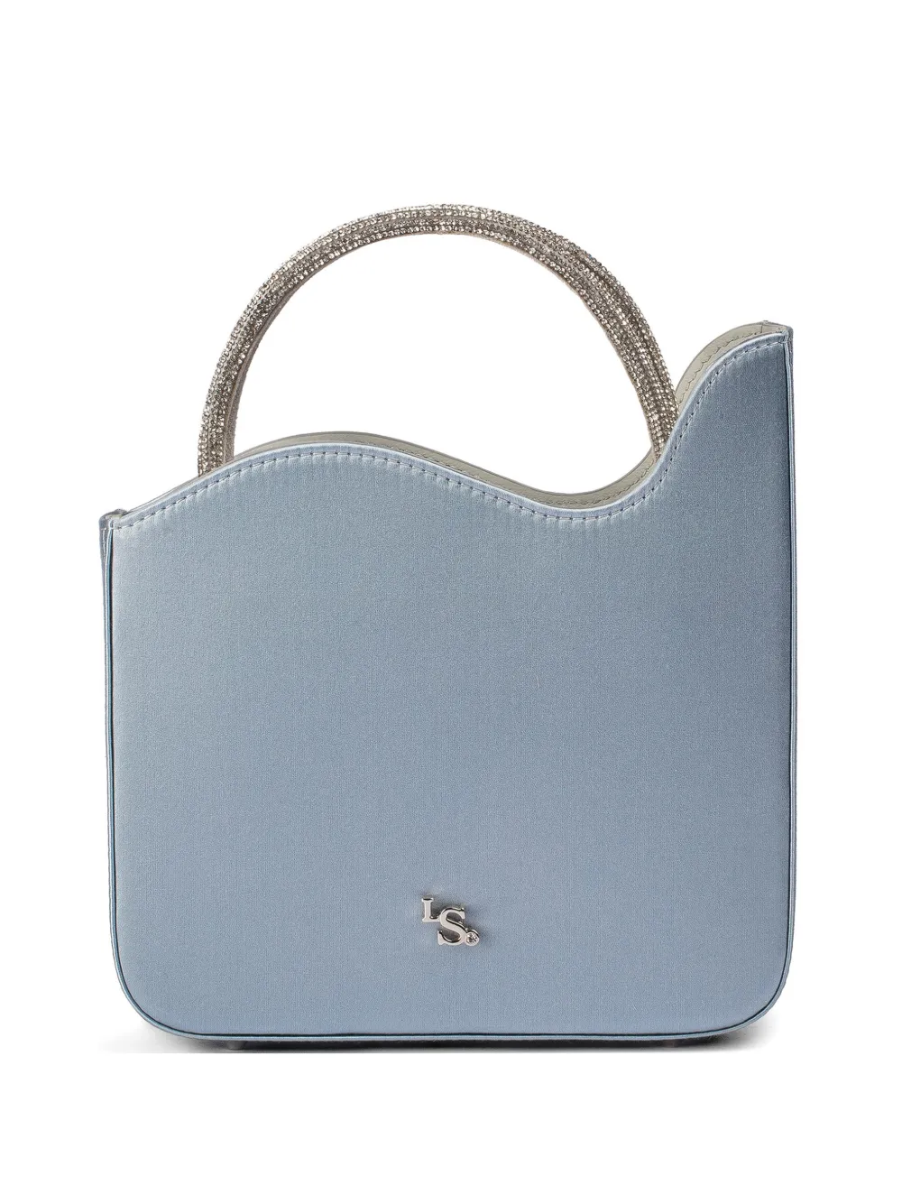 Le Silla mini Ivy crystal-embellished wave-edge bag - Blu
