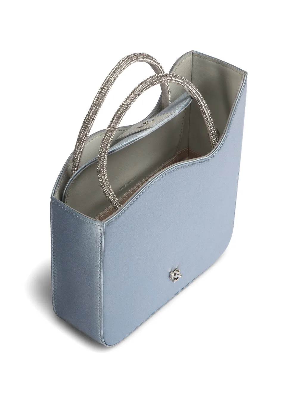 Le Silla Kleine Ivy tas verfraaid met kristallen en golfafwerking Blauw