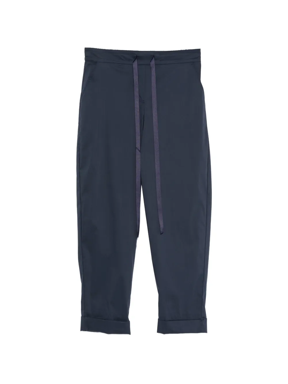 ZANETTI drawstring turn-up trousers - Blu
