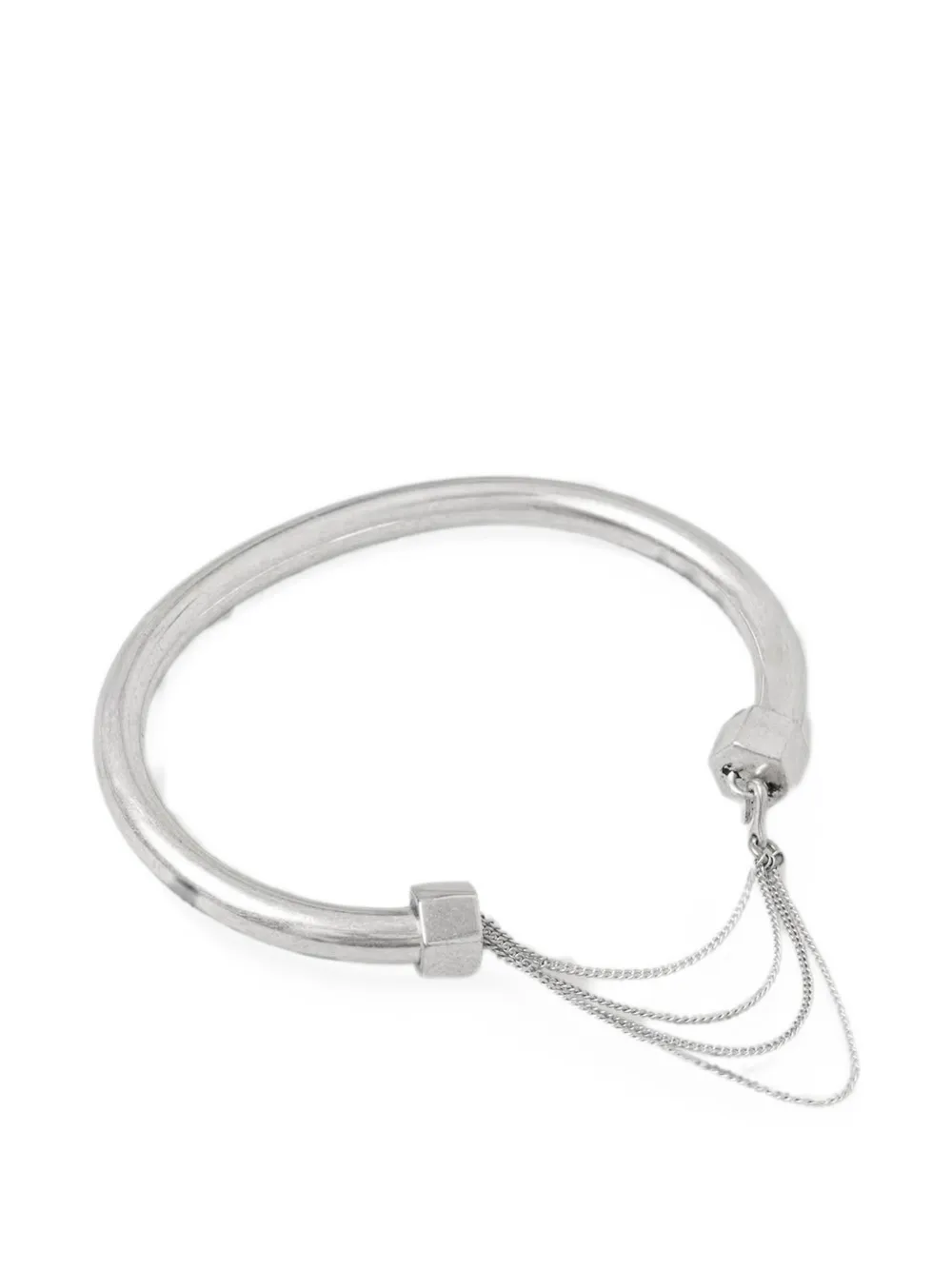 AllSaints hex-nut draped-chain bracelet - Argento