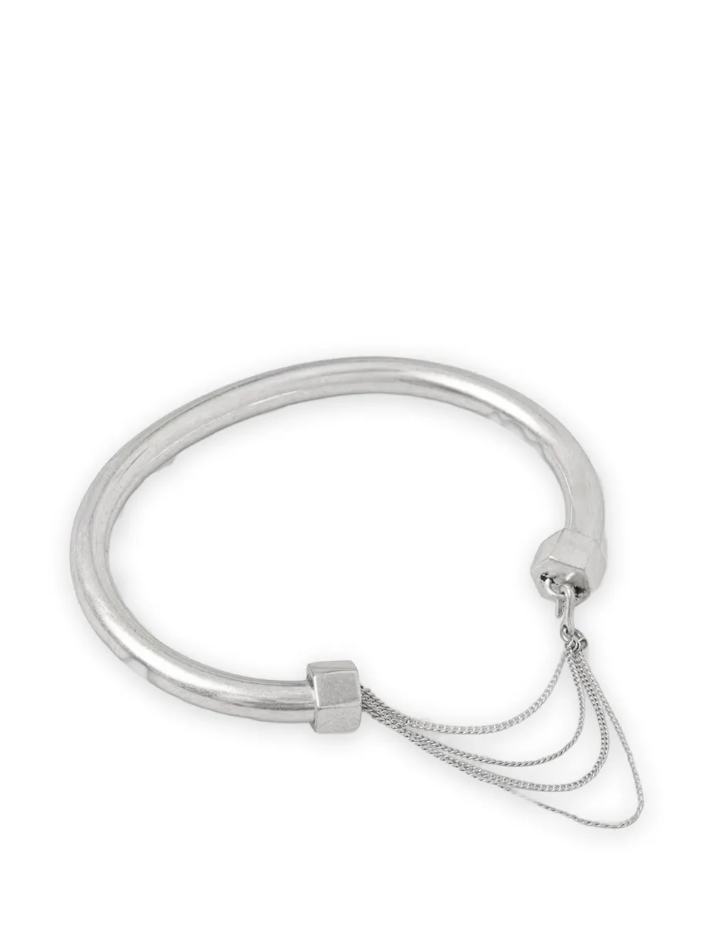 AllSaints hex-nut draped-chain bracelet - Argento