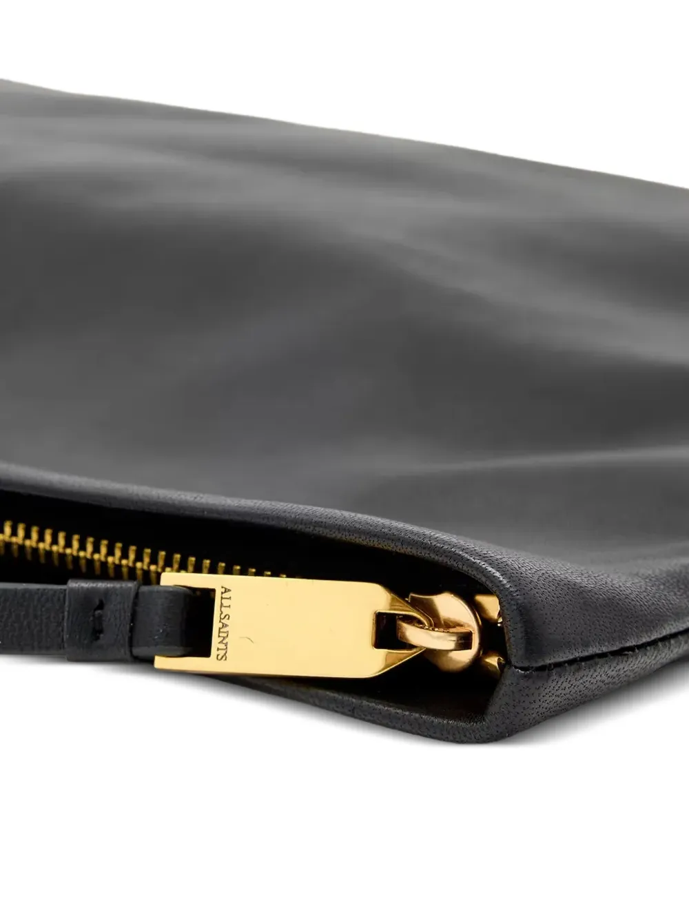 AllSaints Leren clutch Zwart