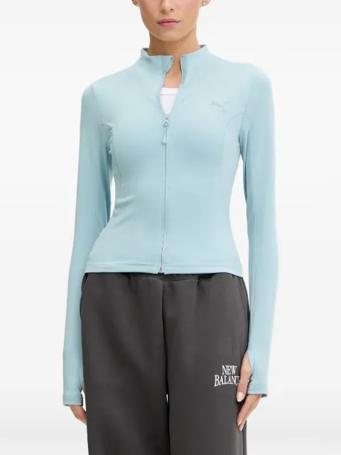 PUMA logo-print zip-up jacket