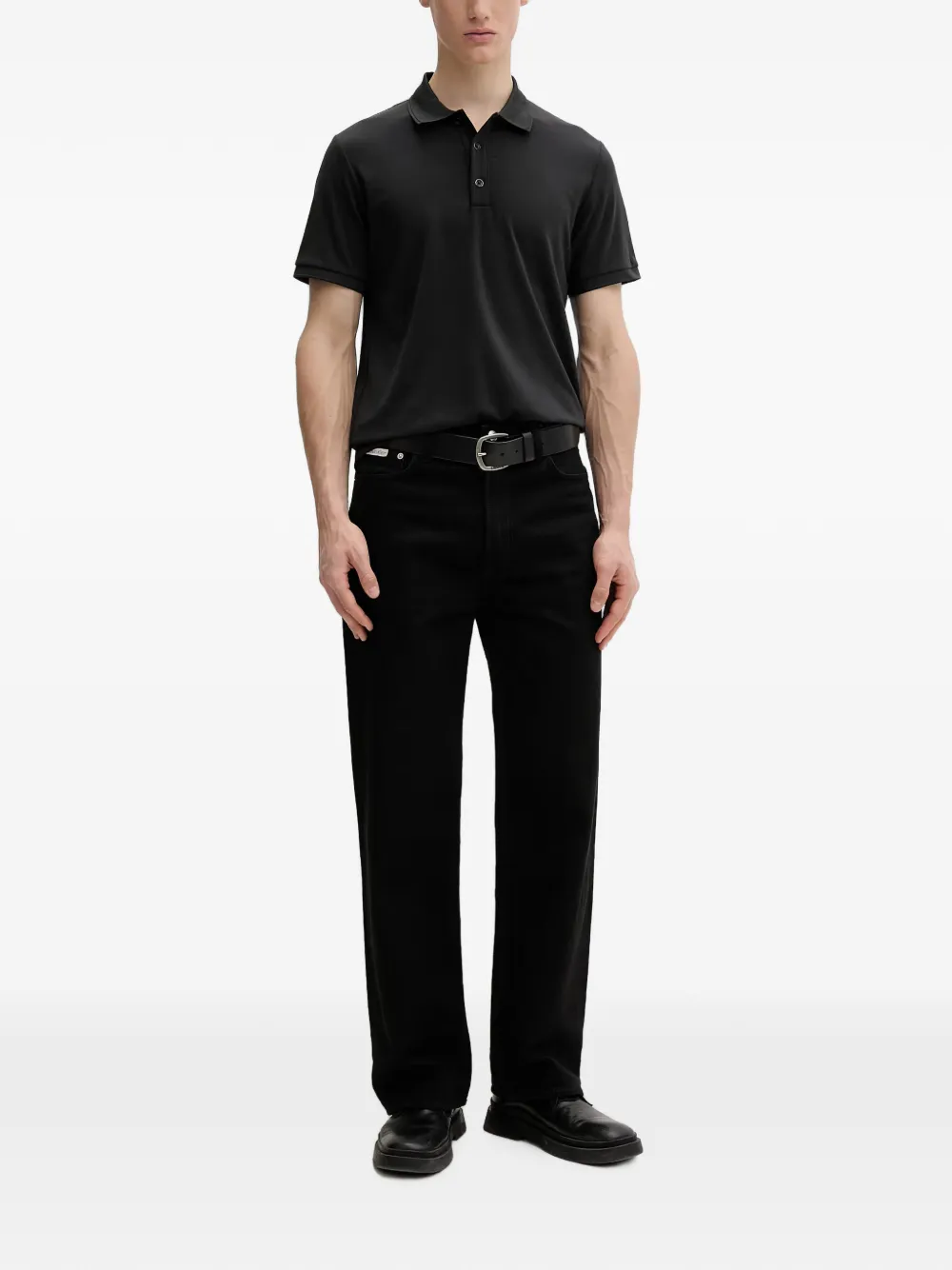 rag & bone Poloshirt met korte mouwen Zwart