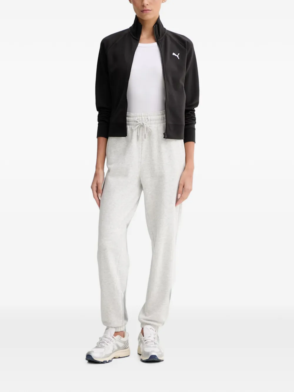 PUMA Sweater met logoprint Zwart