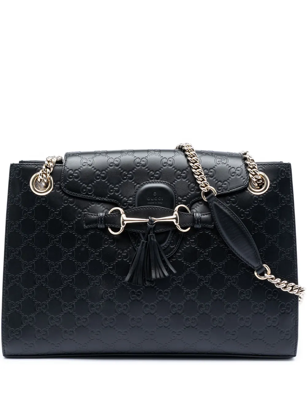 Gucci Pre-Owned 2016-2025 Large Guccissima Emily shoulder bag - Nero