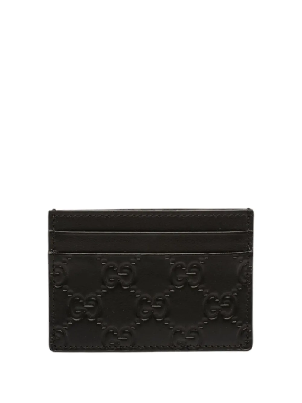 Pre-owned Gucci 2000-2015 Ssima Card Holder In Black