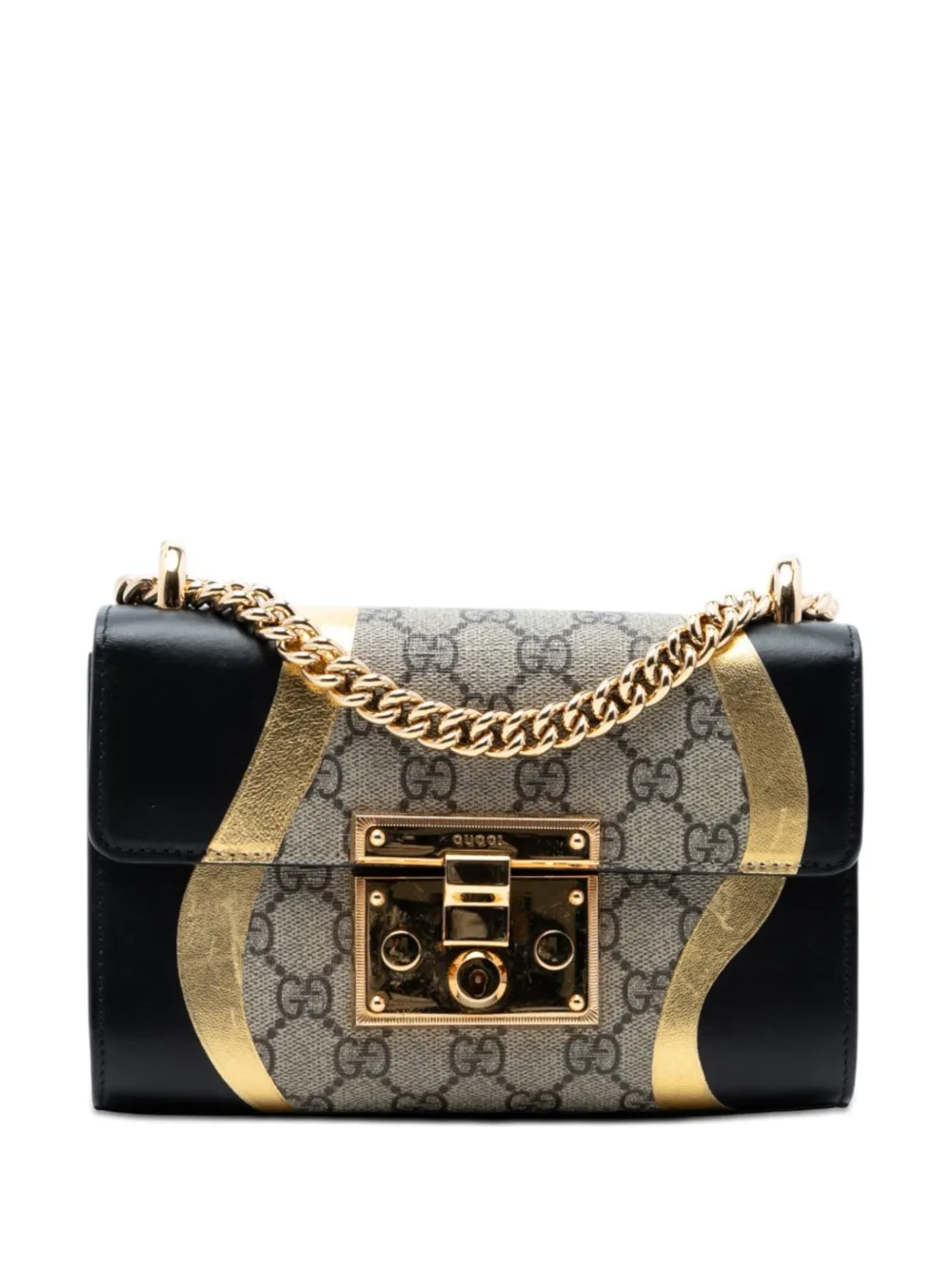 Gucci Pre-Owned 2016-2026 Small GG Supreme Osiride Padlock crossbody bag - Nude