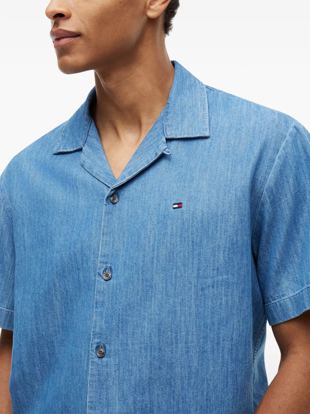 Tommy Hilfiger Overhemd met korte mouwen Blauw